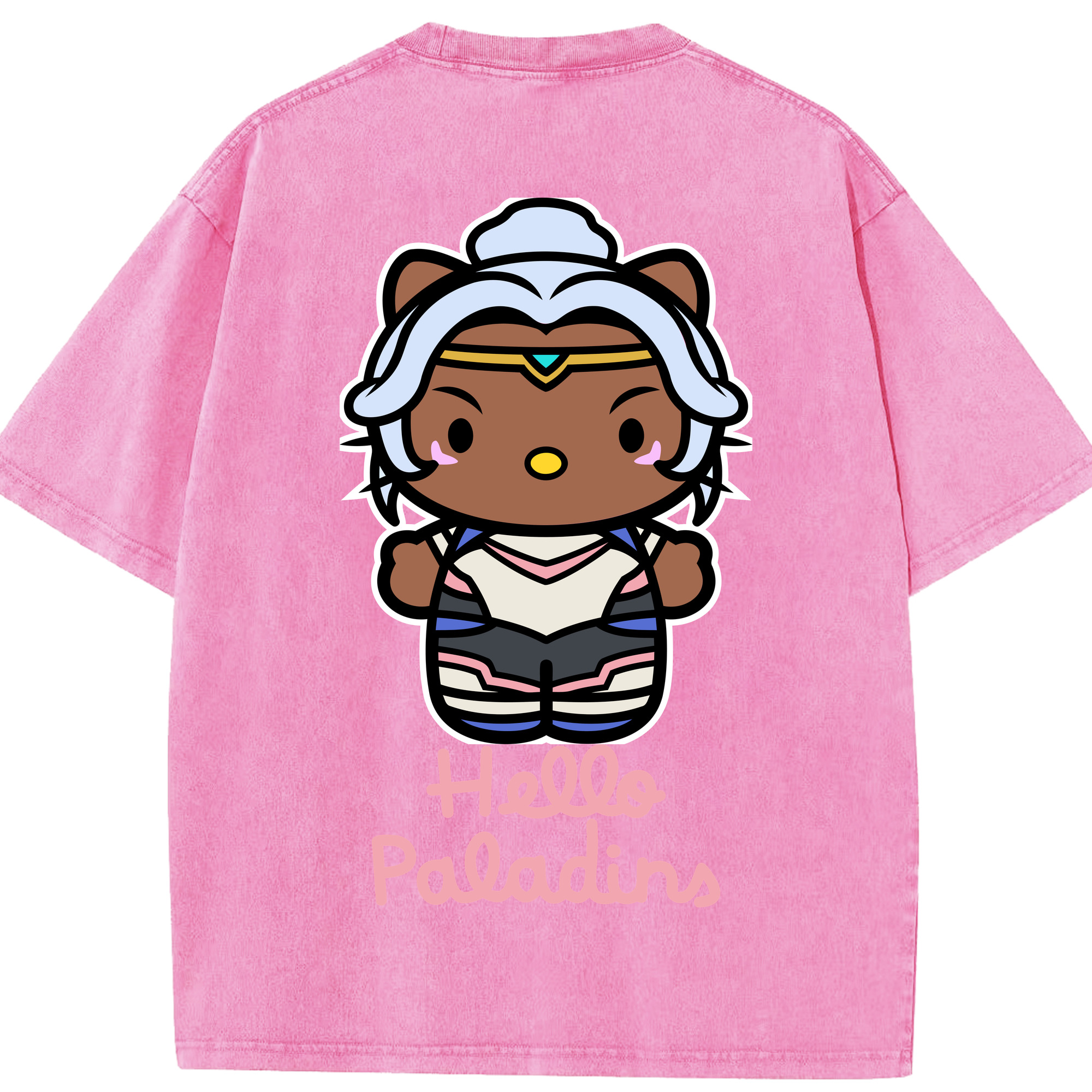 （画像用） Hello Kitty ハローキティ 綿100% ヴィンテージ風 半袖Tシャツ（背面プリント）